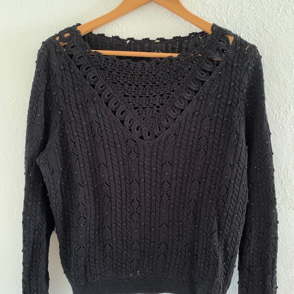 Sezane Black Sweater